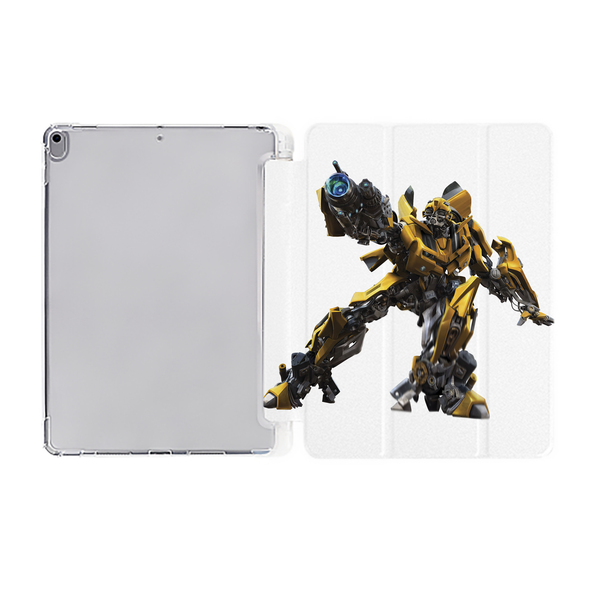（画像用） Transformers トランスフォーマー IPad ケース ペン収納付き 三つ折りスタンド PUレザー×シリコン 対応機種9.5/10.5/10.9インチ